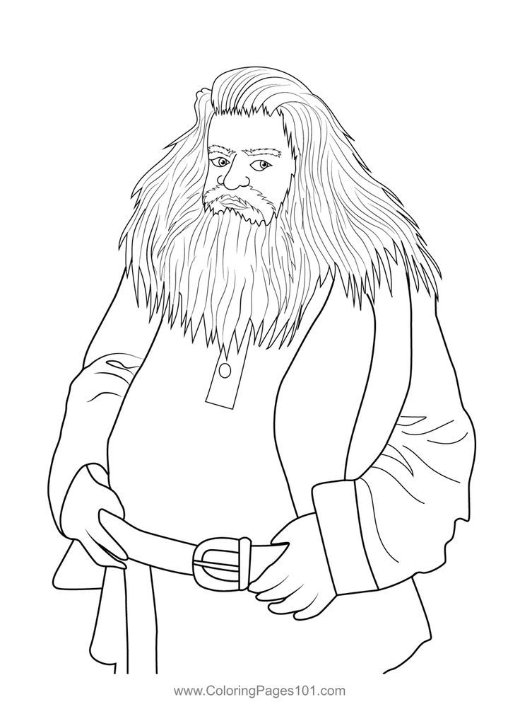 Rubeus hagrid harry potter coloring page harry potter coloring pages harry potter colors harry potter coloring book