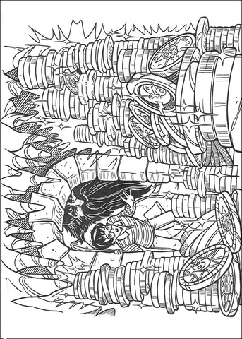 Harry and hagrid find treasure coloring page free printable coloring pages
