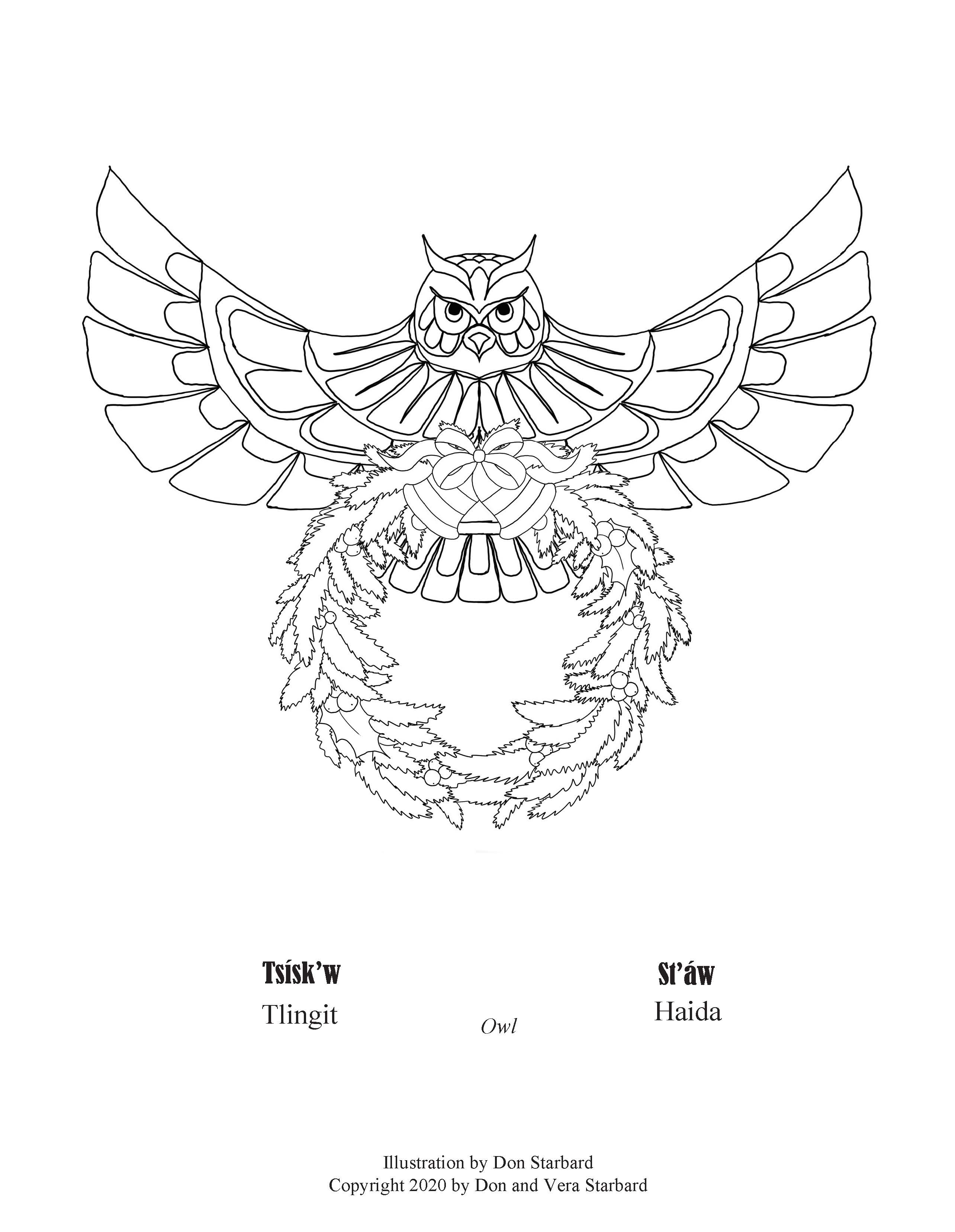 A tlingit christmas carol coloring pages writing raven