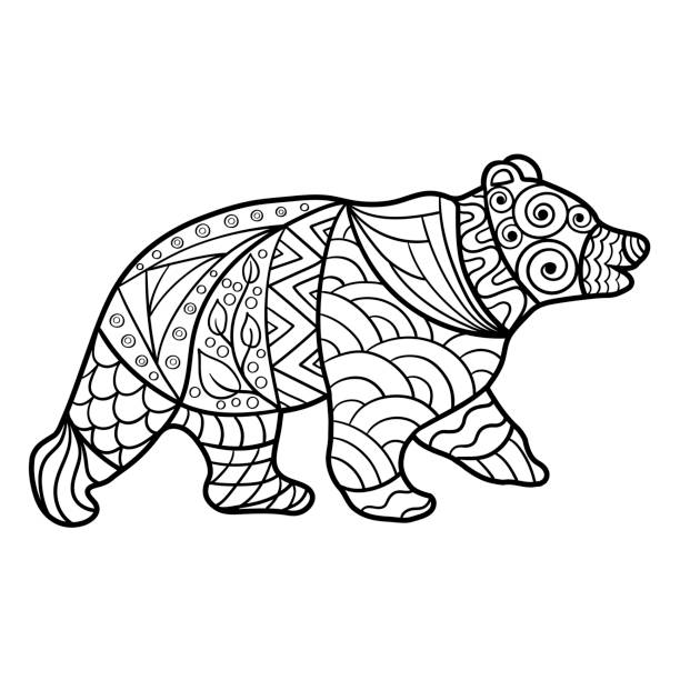 Bear totem stock illustrations royalty