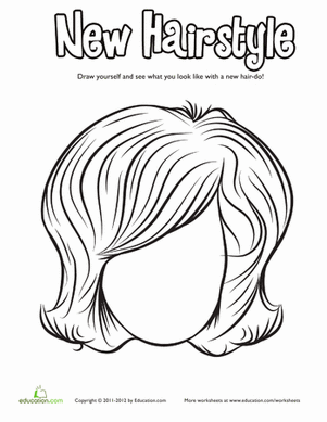 Hairstyle coloring s bob cut worksheet education coloring pages coloring pages for grown ups hair color
