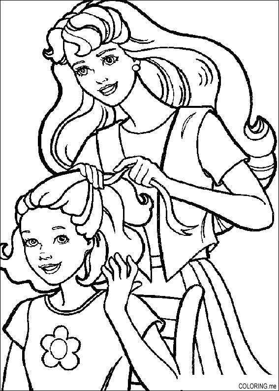 Page barbie hairdressing