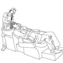 Hairdresser coloring pages