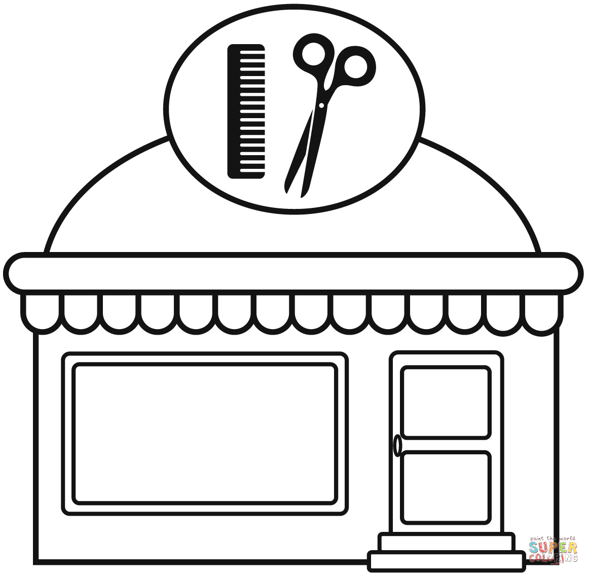 Beauty salon coloring page free printable coloring pages
