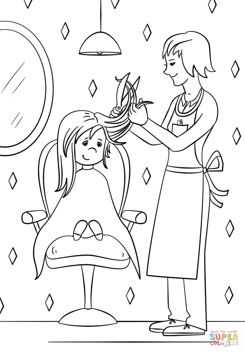Hairdresser coloring page free printable coloring pages coloring pages free printable coloring pages free printable coloring