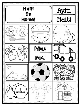 Haitian heritage month haiti is home coloring