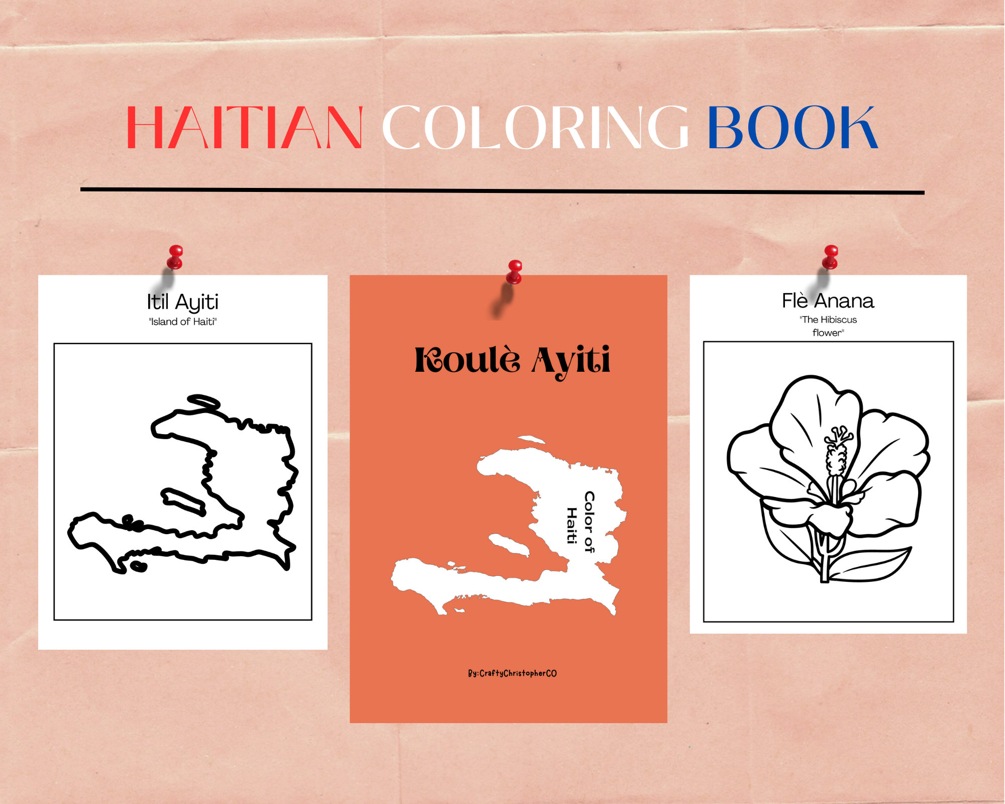 Printable haitian coloring book education fun creative