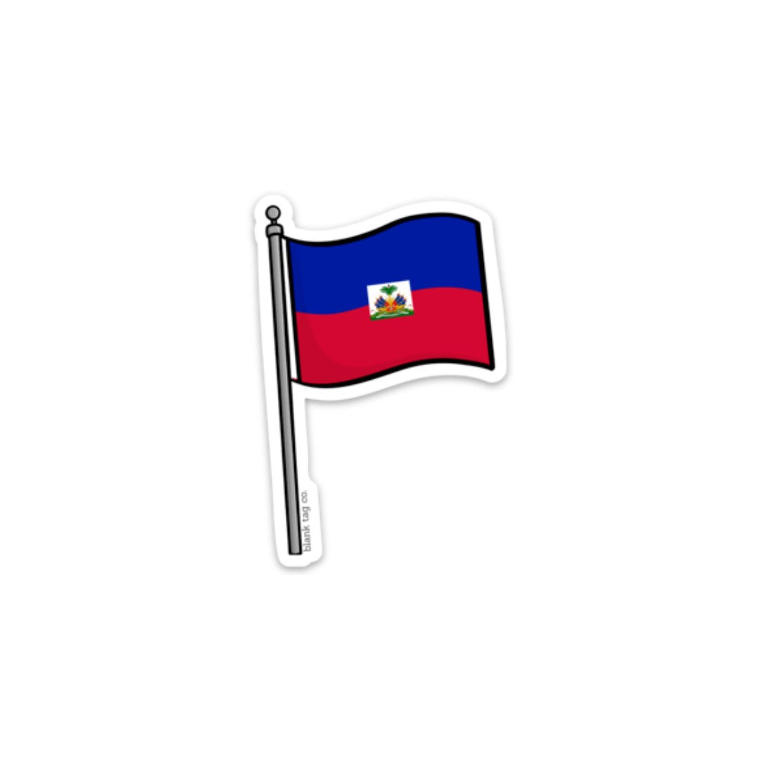 The haiti flag sticker
