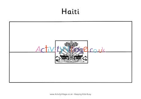 Haiti flag louring page