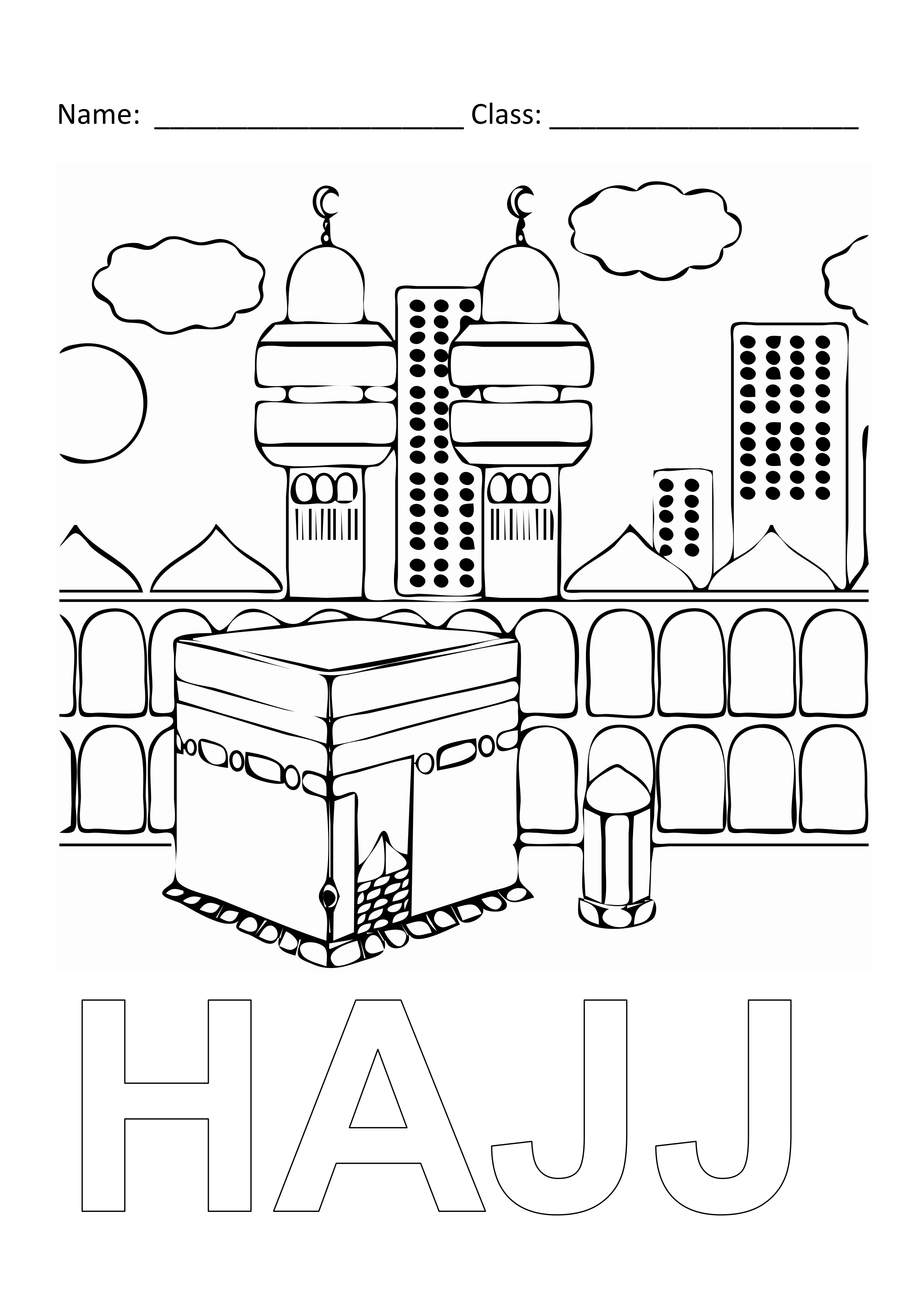Hajj colouring sheet an nasihah publications