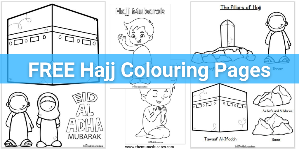 Hajj colouring pages for kids