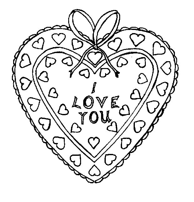 Valentine heart coloring pages