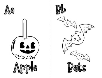 Halloween printable abc coloring book by lindsay helton tpt