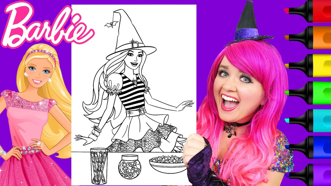 How to color barbie halloween arkers