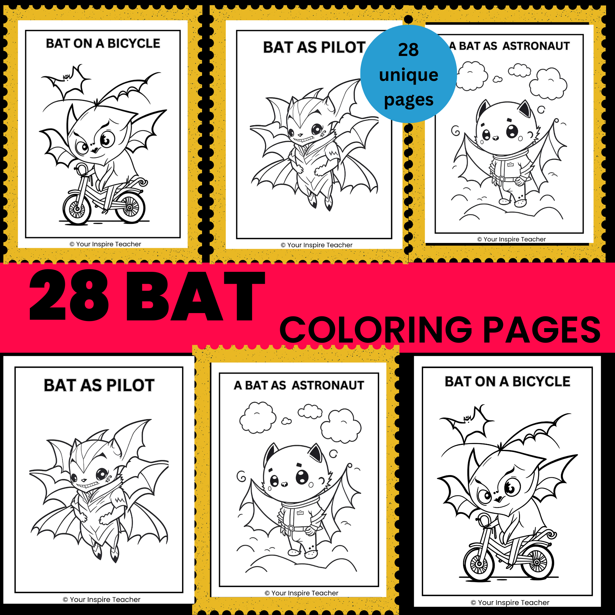 Halloween bats coloring pages activities