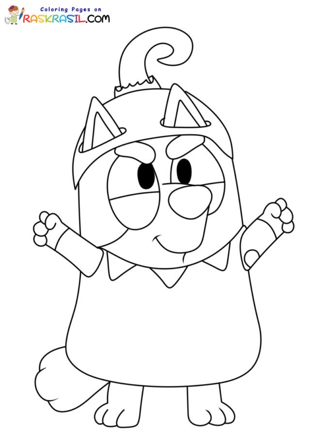 Bluey halloween coloring pages printable for free download