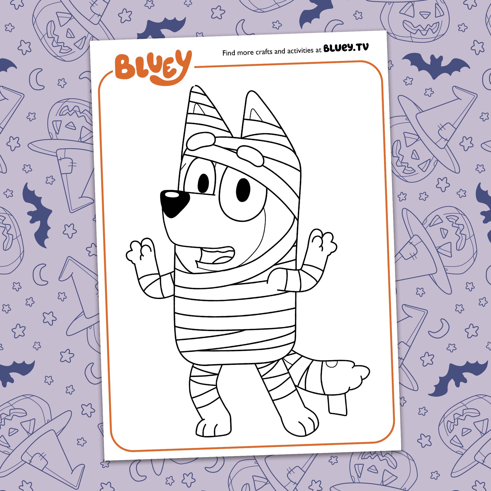 Halloween costume colouring sheets