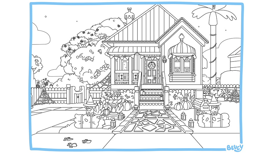 Heelerween colouring sheet