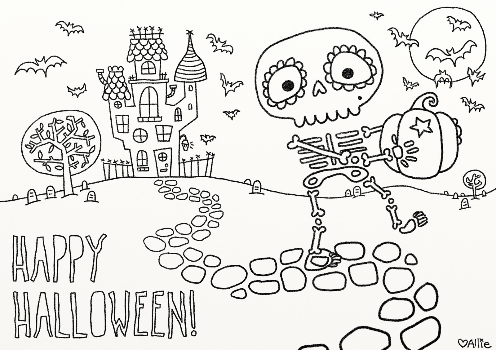 Fun free printable halloween coloring pages