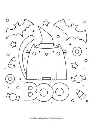 Boo coloring page â free printable pdf from