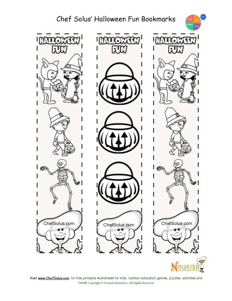 Holidays printable bookmark halloween coloring page for kids