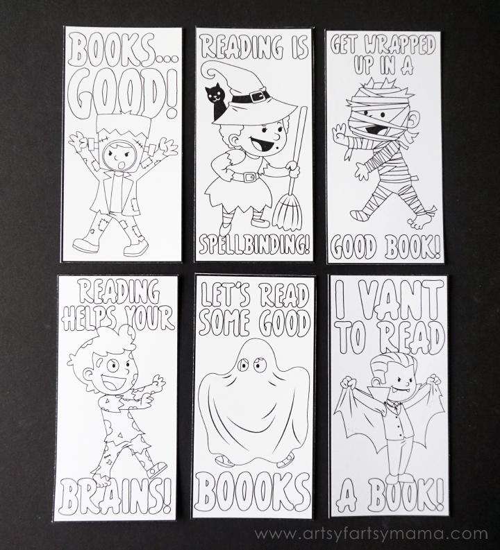 Free printable halloween bookmarks artsy