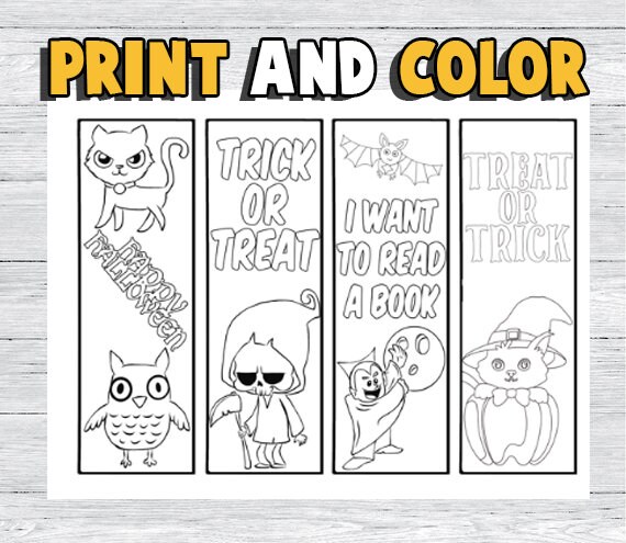 Halloween bookmarks to coloring bookmark coloring pages printable bookmarks diy bookmark printable halloween coloring bookwom gift idea