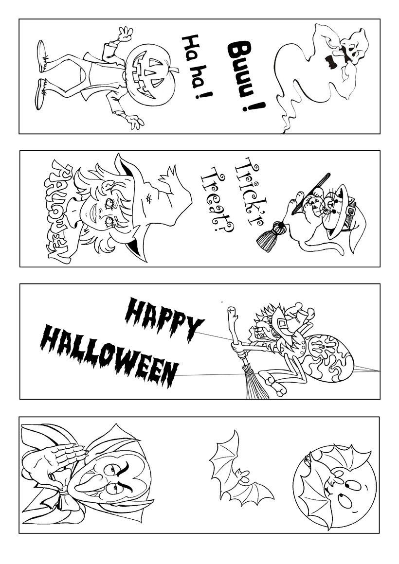 Printable bookmarks coloring pages halloween printables halloween worksheets halloween coloring