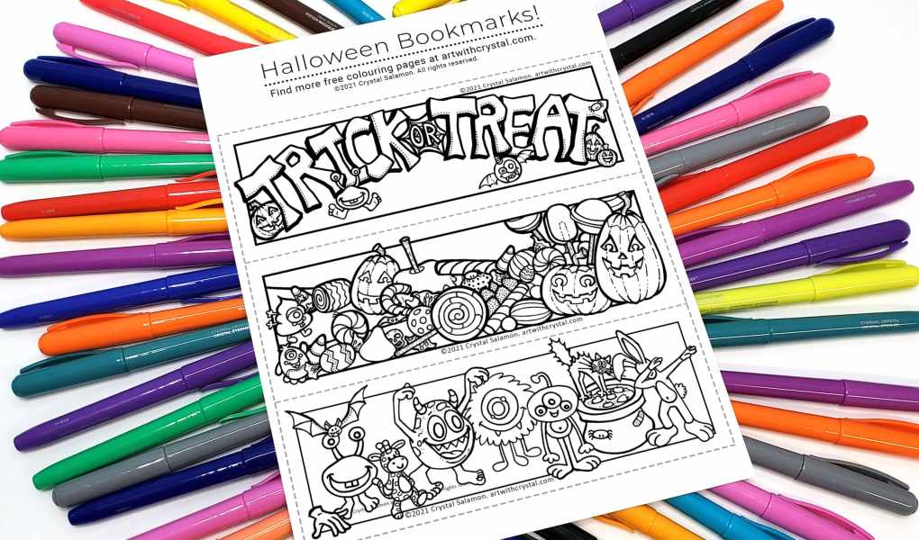 Halloween bookmarks