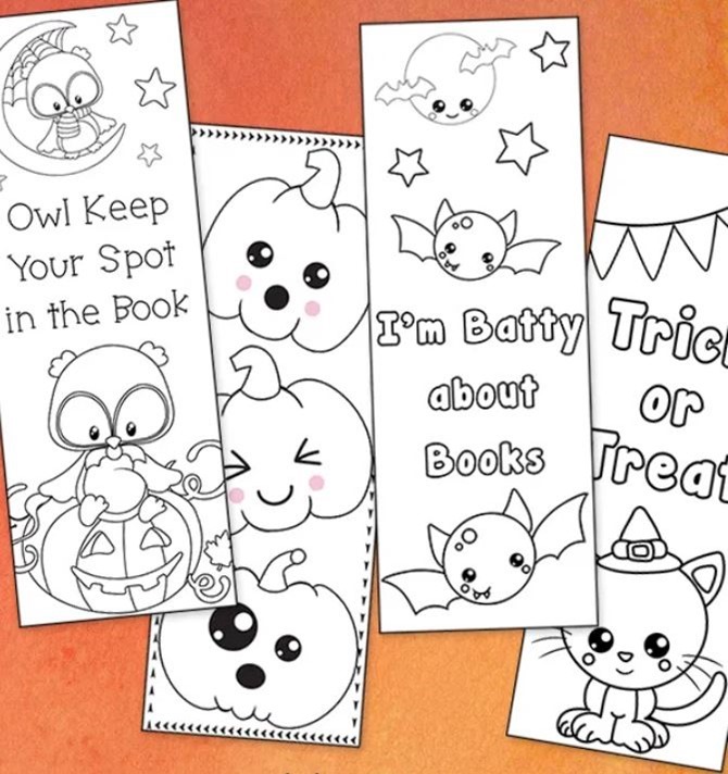 Halloween coloring pages for adults and kids free printables