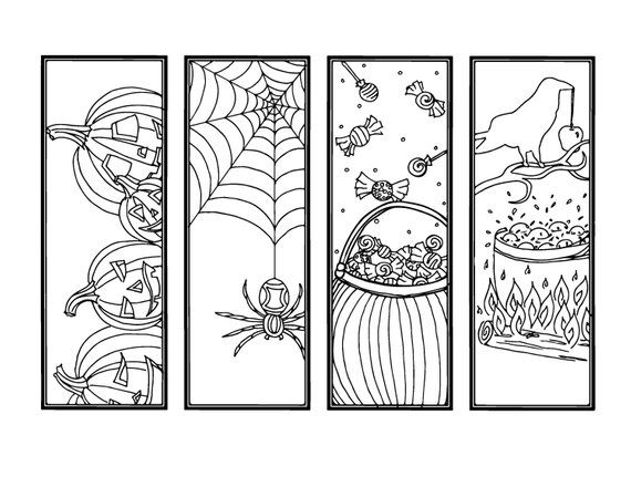 Diy halloween bookmarks