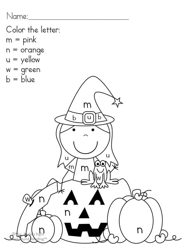 Halloween printable coloring pages mrs karles sight and sound reading