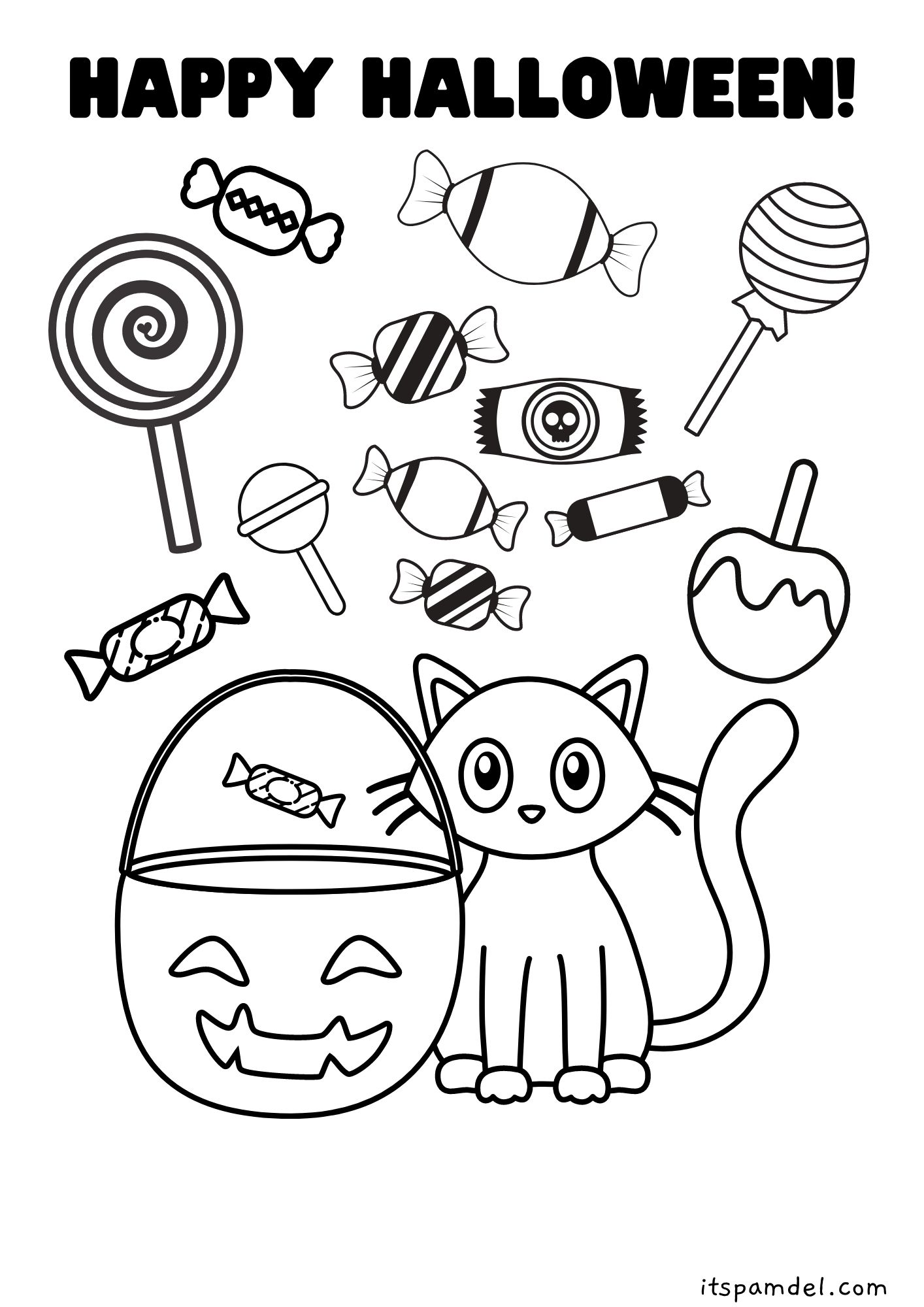 Free printable halloween coloring pages for kids its pam del