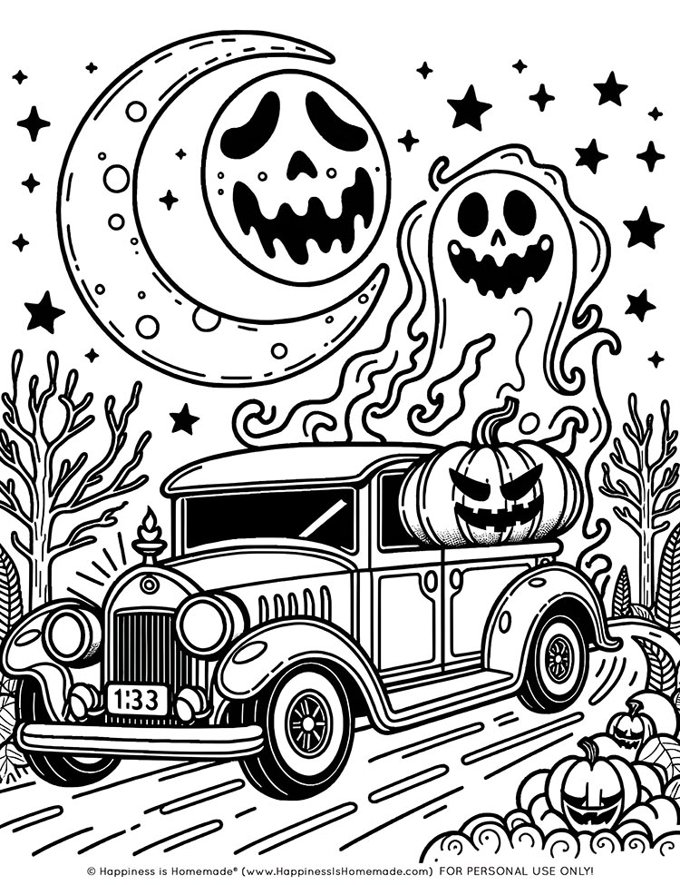 Free halloween coloring pages for adults kids