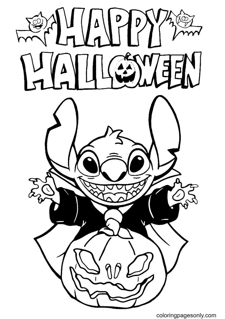 Disney halloween coloring pages