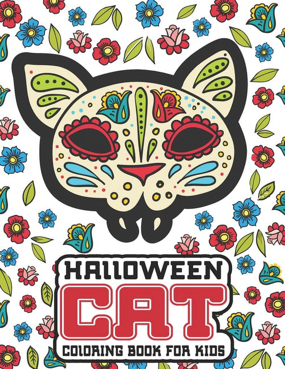 Halloween cat coloring book for kids amazing cat coloring pages with halloween themed designs for animal lovers paperback