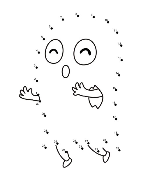 Premium vector halloween dot to dot coloring pages halloween connect the dot page