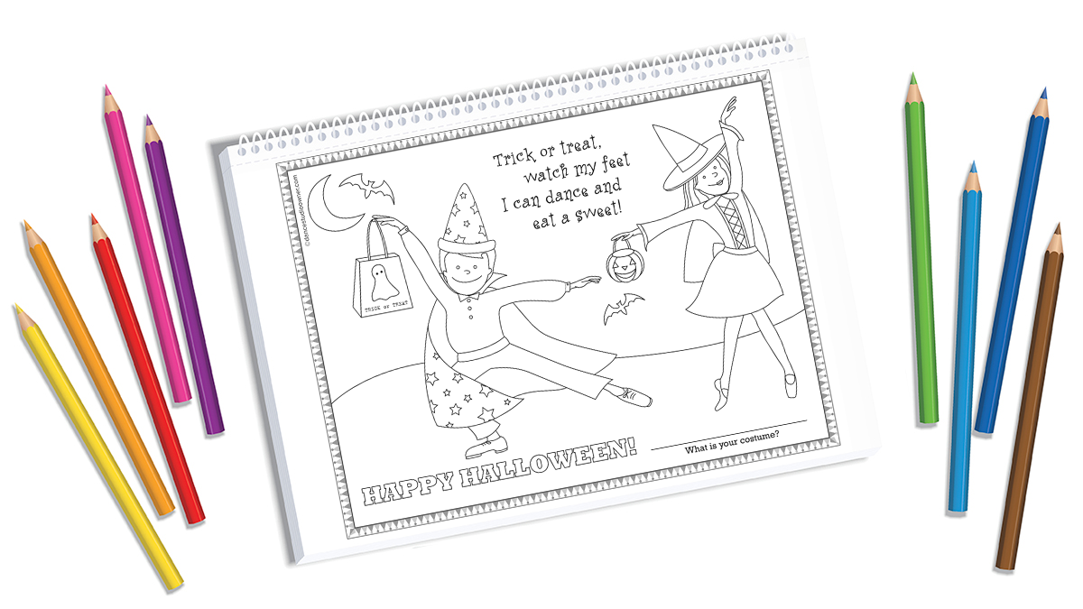 Halloween coloring page and spotify playlist dance studio owner tools and resources to make your dance school profitable