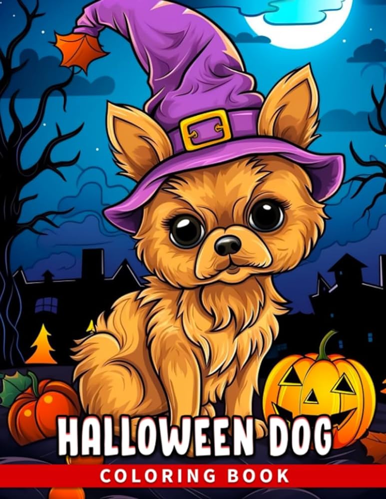 Halloween dog coloring book new collection of fun original unique design dogs coloring pages for children oneill marc books