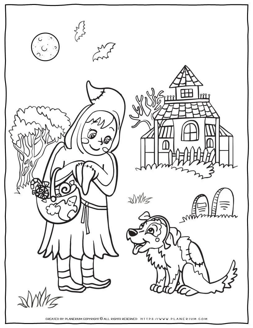 Halloween coloring page