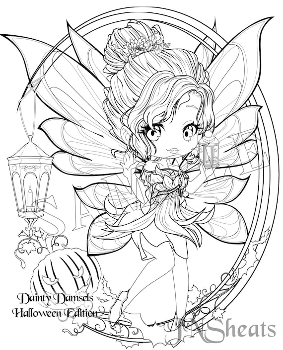 Halloween fairy coloring page download download now