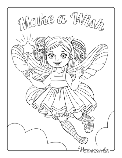 Beautiful fairy coloring pages free printables
