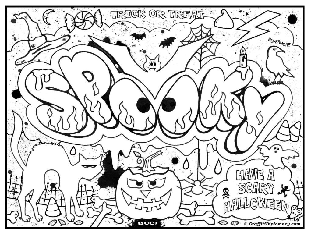 Halloween coloring pages coloring pages for teenagers coloring pages