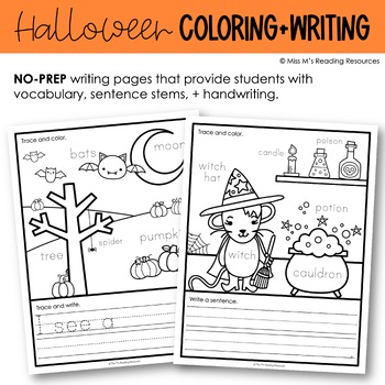 Halloween activities coloring pages halloween writing activities