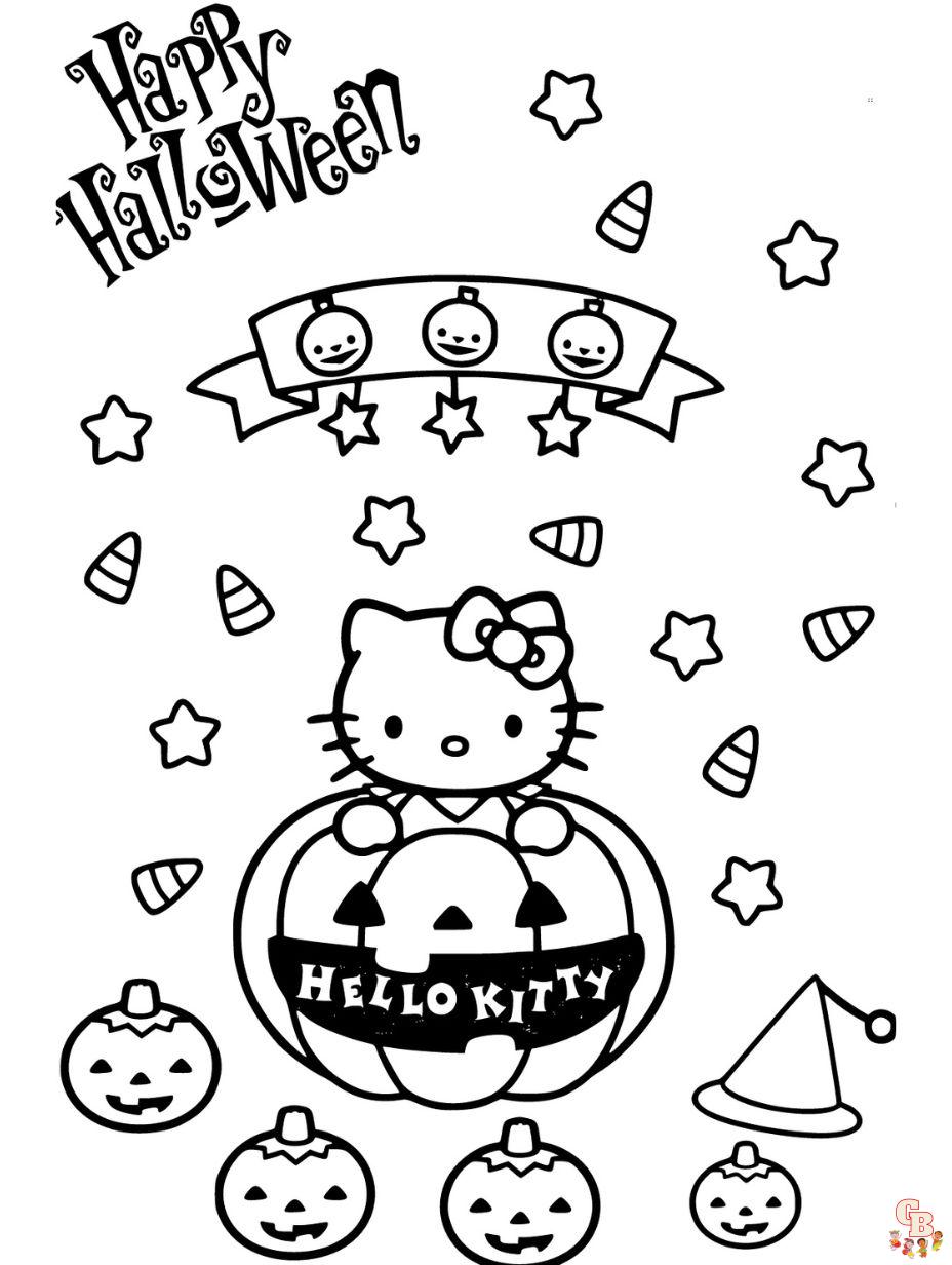 Hello kitty coloring pages
