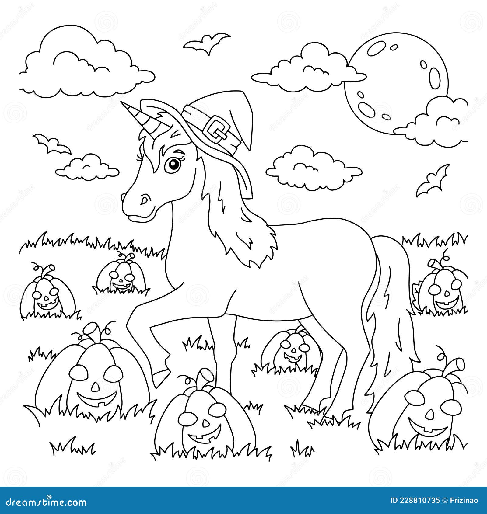 Halloween horse coloring page stock illustrations â halloween horse coloring page stock illustrations vectors clipart