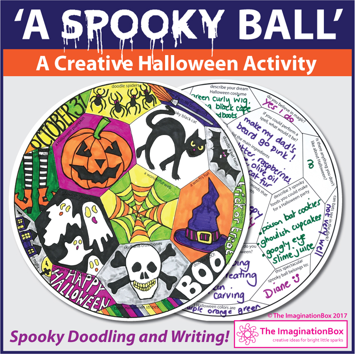 Halloween bundle coloring pages and art activities