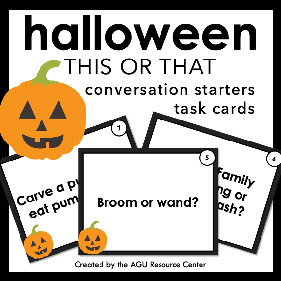 Halloween this or that icebreakers social task cards printable â autism grown up