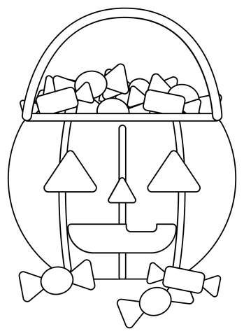 Halloween candy coloring page free printable coloring pages