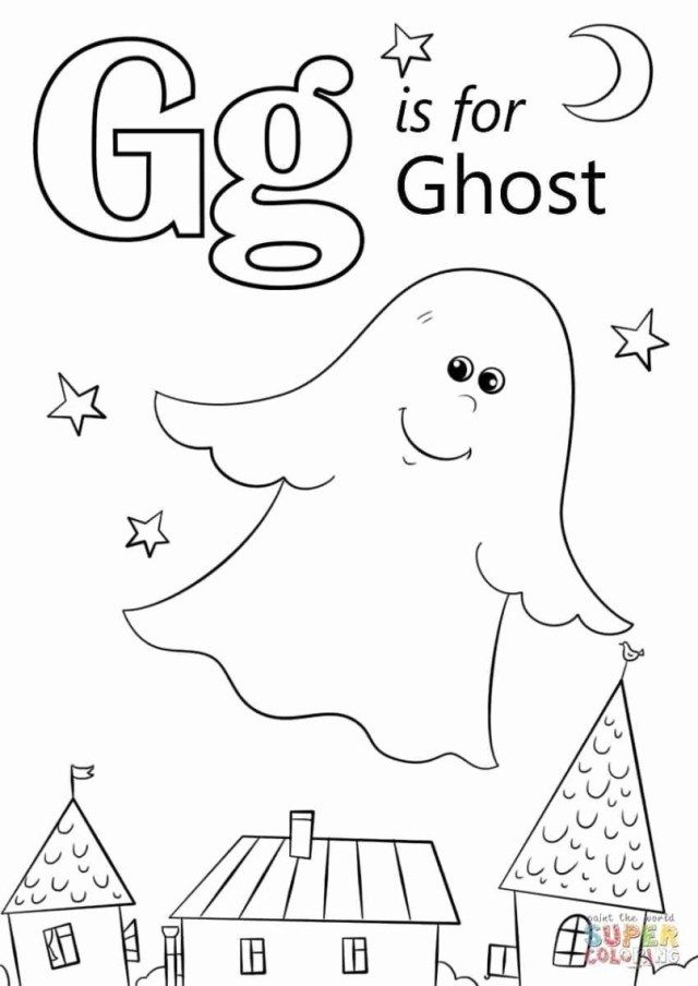 Creative letter g coloring pages for kids